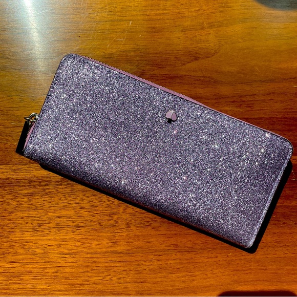 Kate Spade pink glitter wallet